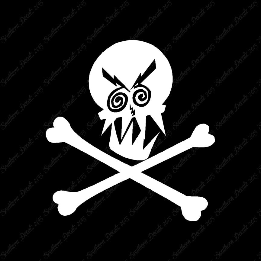 Angry Skull Crossbones