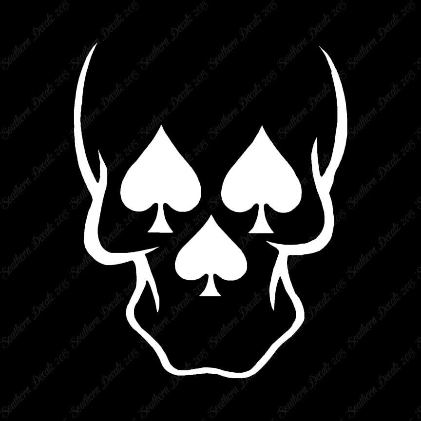 Skull Three Spades