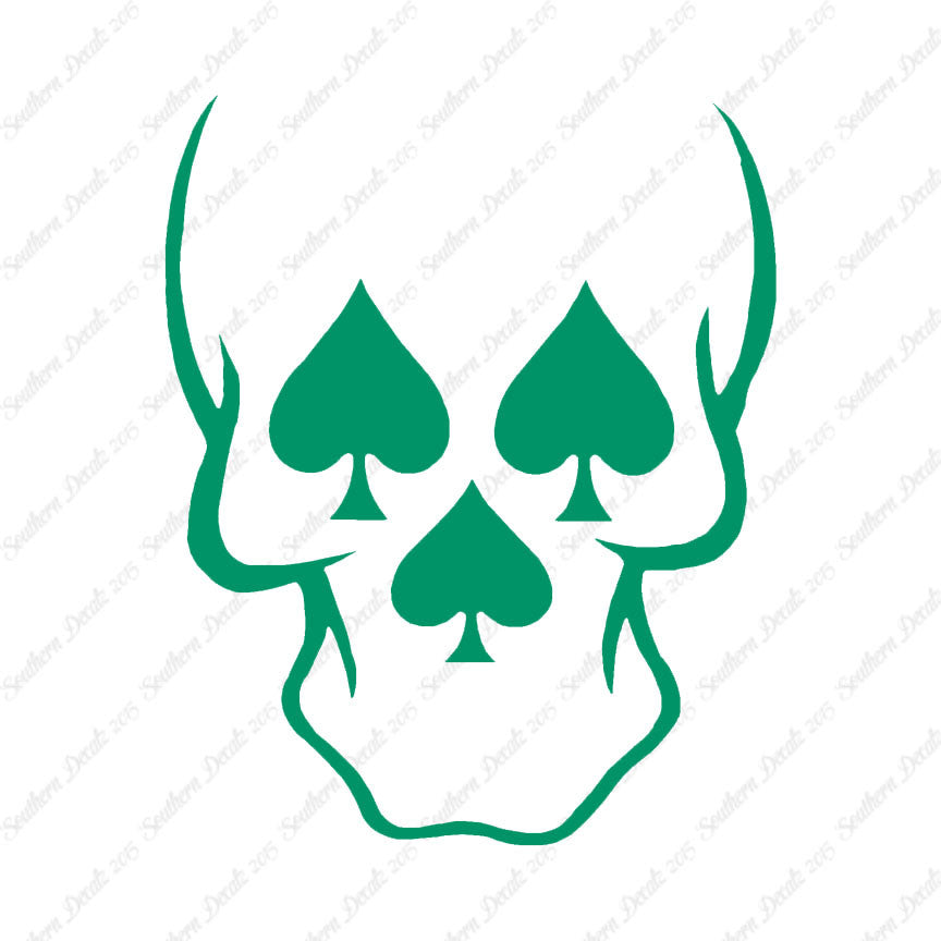Skull Three Spades