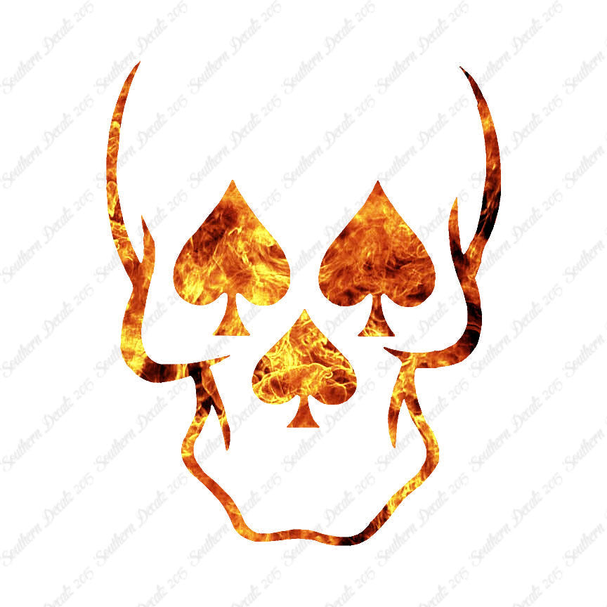 Skull Three Spades