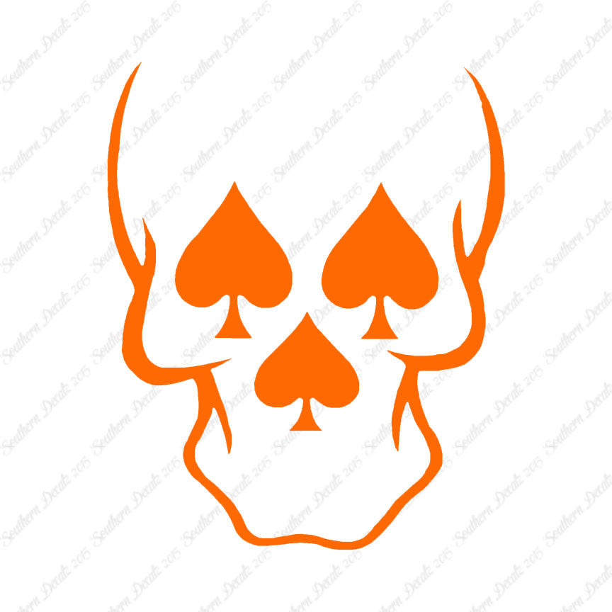 Skull Three Spades