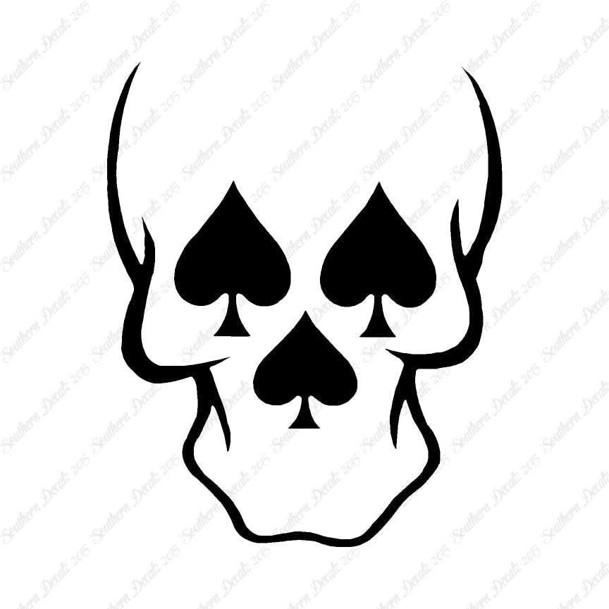 Skull Three Spades