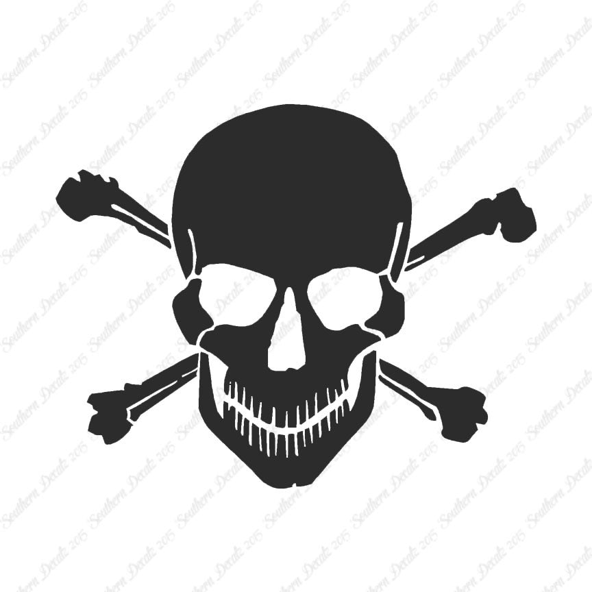 Smiling Skull Crossbones