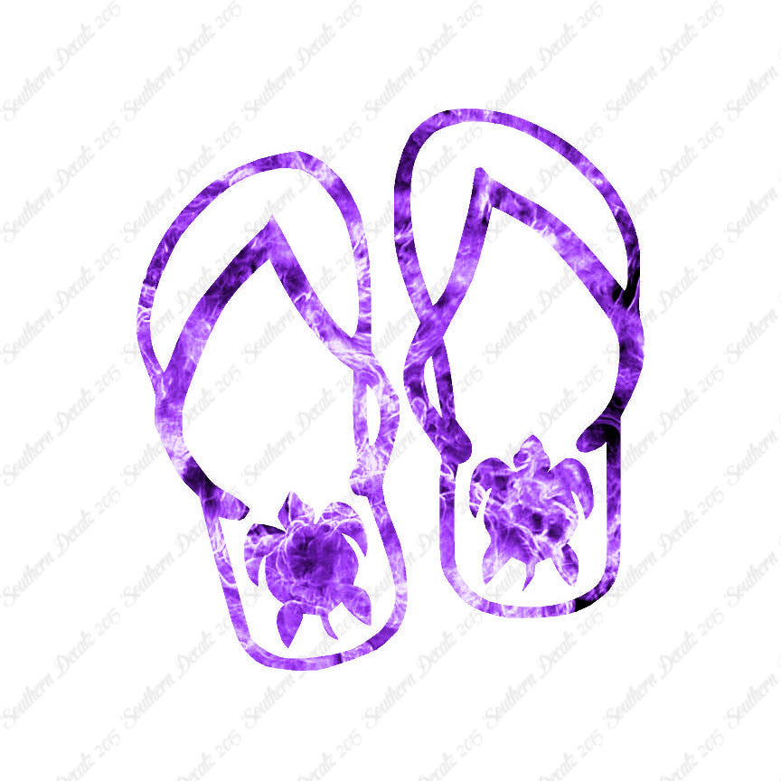 Turtle Flip Flops Tropical