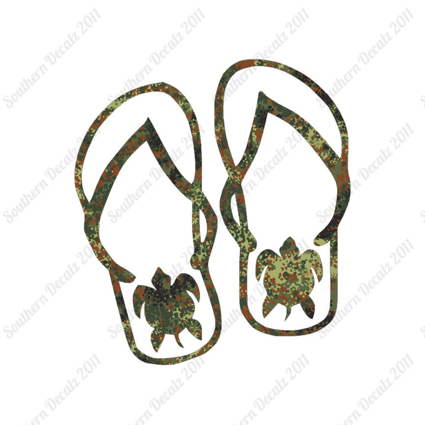 Turtle Flip Flops Tropical