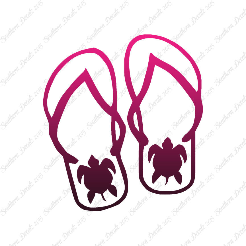 Turtle Flip Flops Tropical