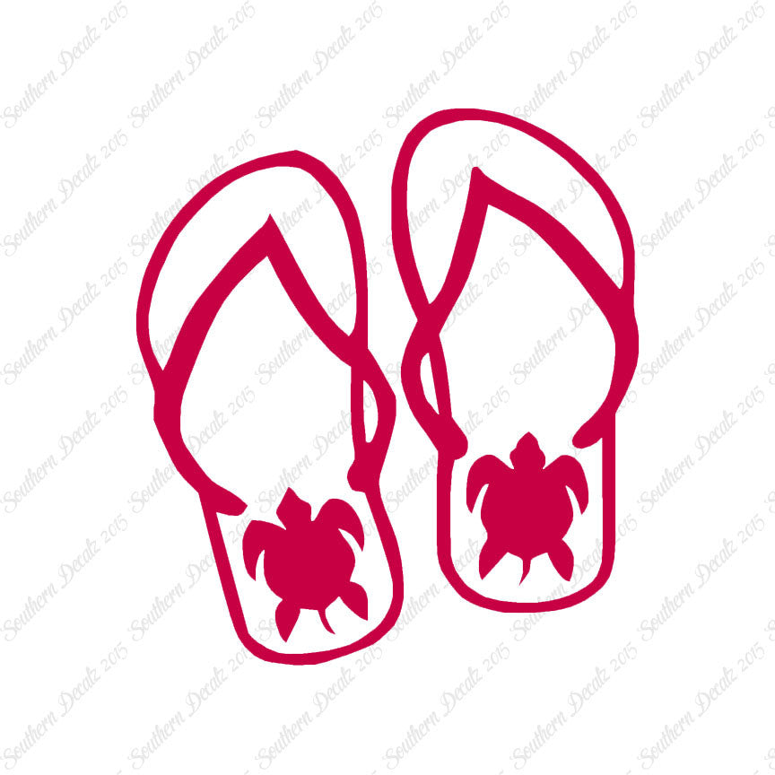 Turtle Flip Flops Tropical