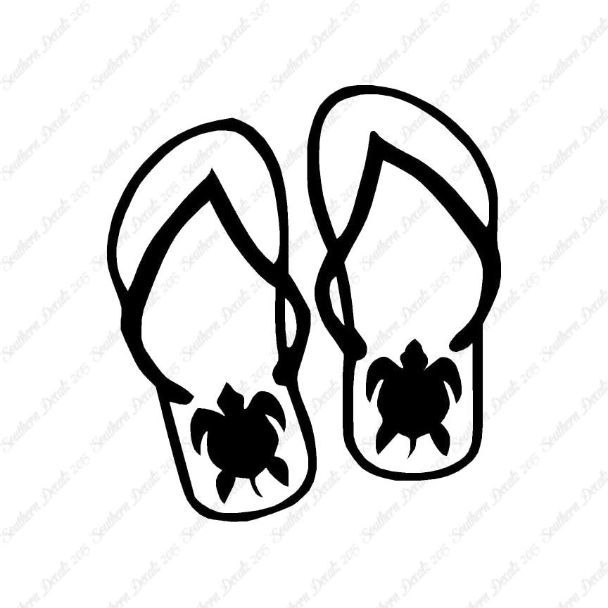 Turtle Flip Flops Tropical