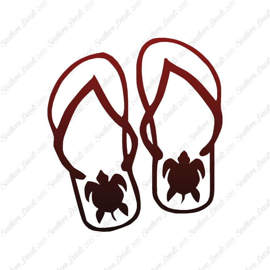 Turtle Flip Flops Tropical