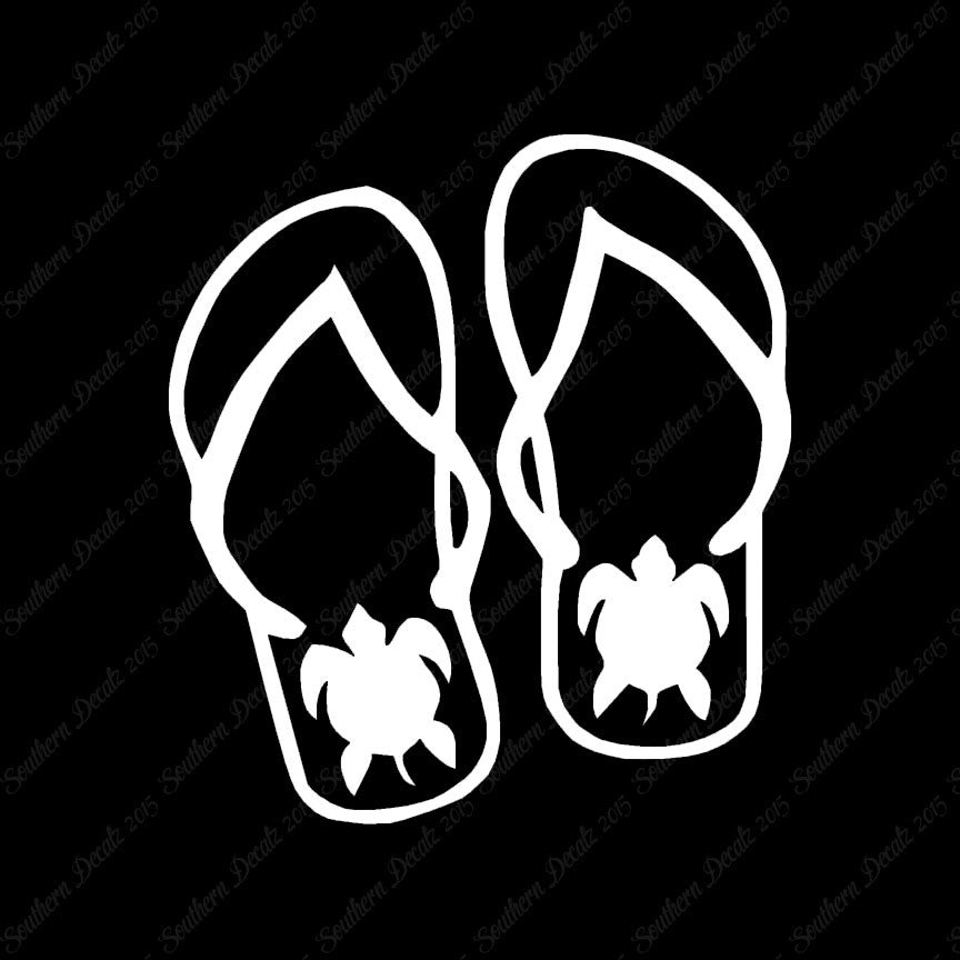 Turtle Flip Flops Tropical