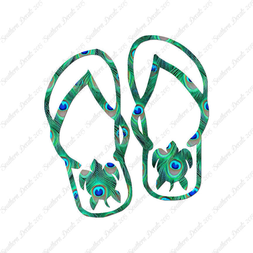 Turtle Flip Flops Tropical
