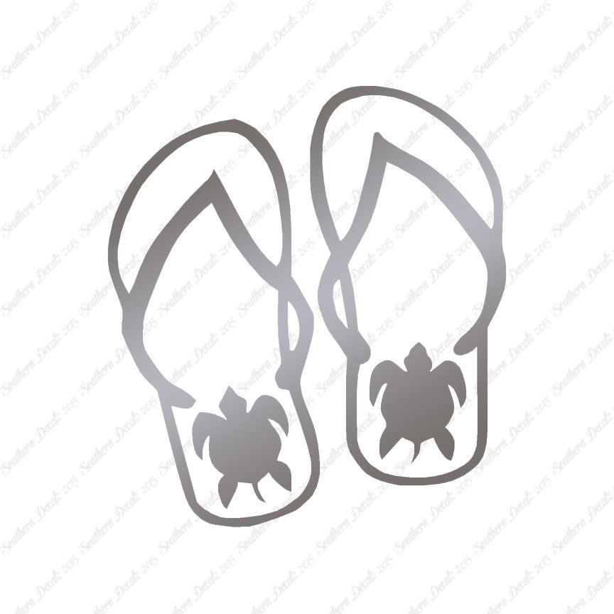 Turtle Flip Flops Tropical