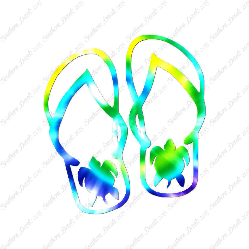 Turtle Flip Flops Tropical