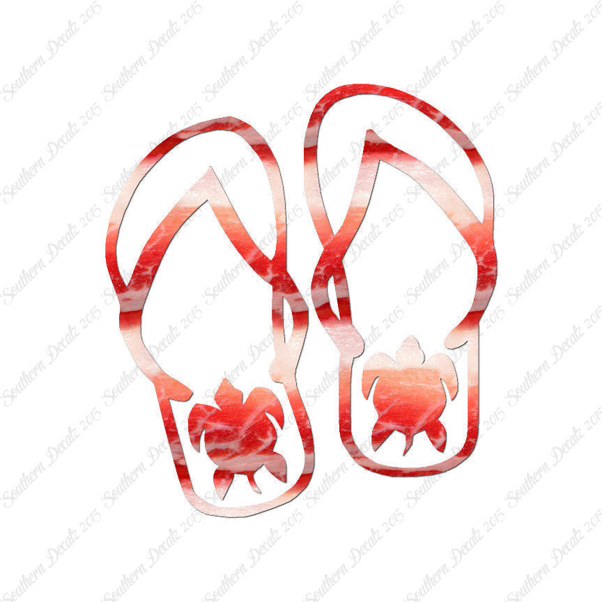 Turtle Flip Flops Tropical