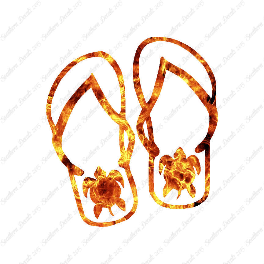 Turtle Flip Flops Tropical