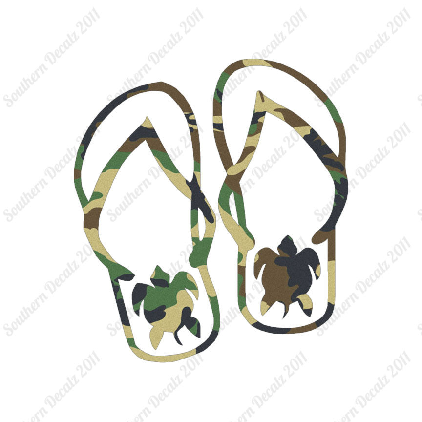 Turtle Flip Flops Tropical