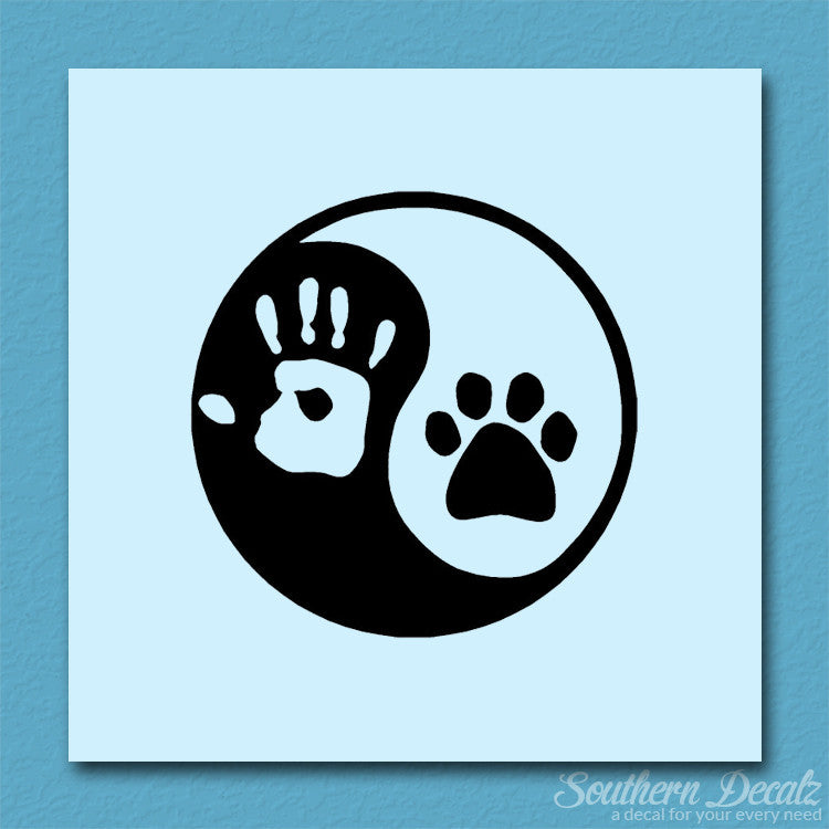 Yin Yang Dog Paw Human Hand