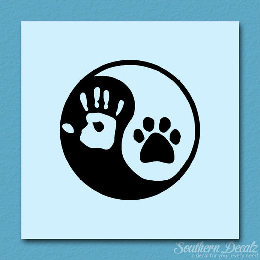 Yin Yang Dog Paw Human Hand