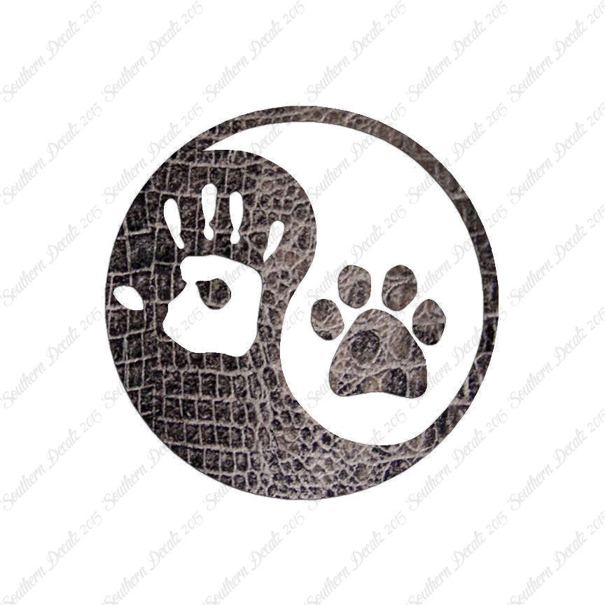Yin Yang Dog Paw Human Hand