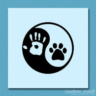 Yin Yang Dog Paw Human Hand