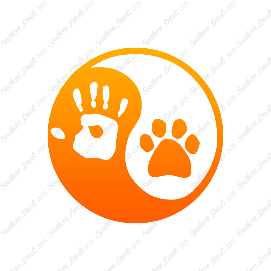 Yin Yang Dog Paw Human Hand