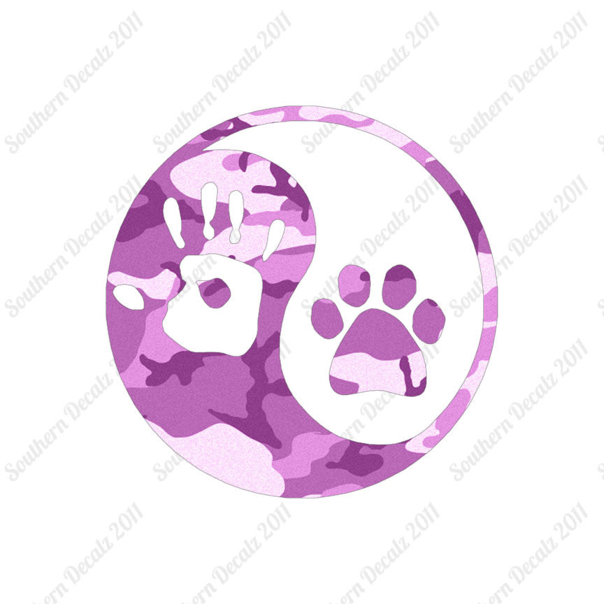 Yin Yang Dog Paw Human Hand