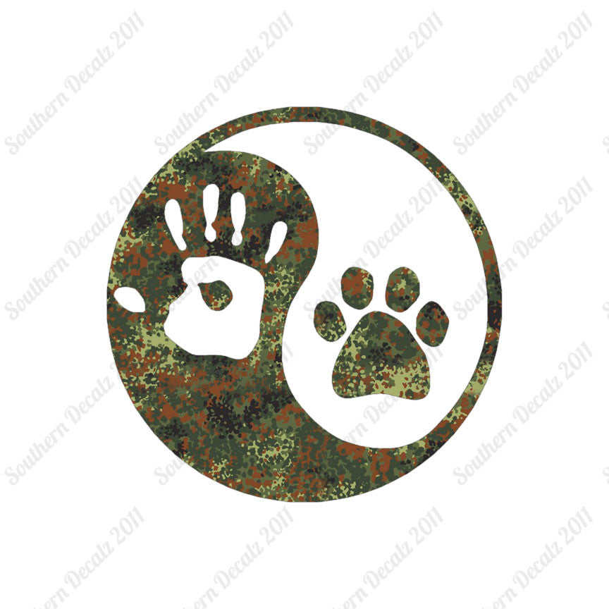 Yin Yang Dog Paw Human Hand