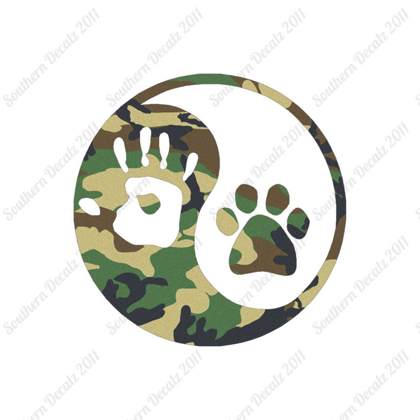 Yin Yang Dog Paw Human Hand