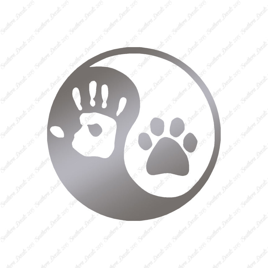 Yin Yang Dog Paw Human Hand