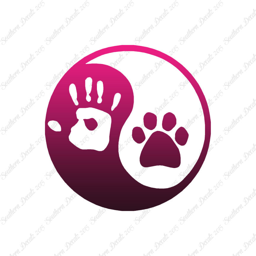 Yin Yang Dog Paw Human Hand