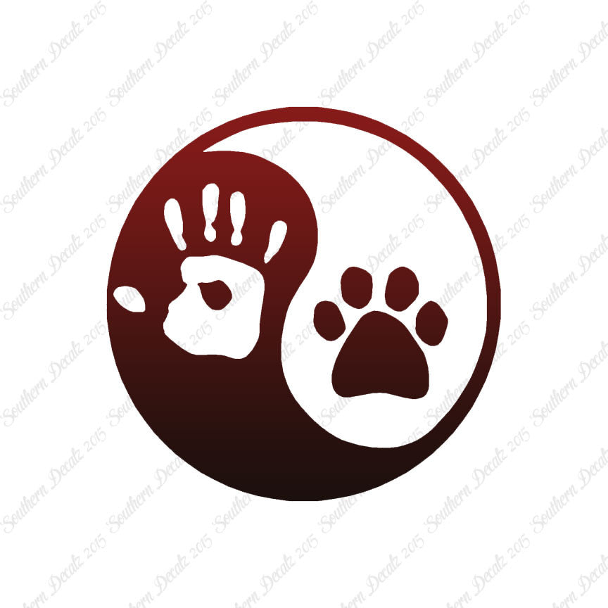 Yin Yang Dog Paw Human Hand