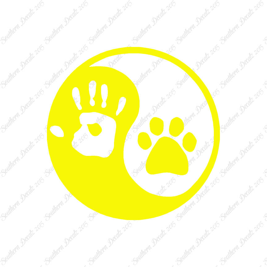 Yin Yang Dog Paw Human Hand