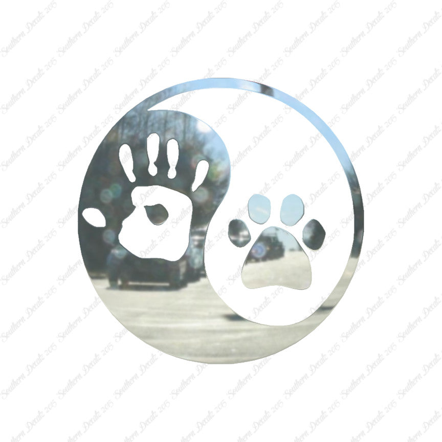 Yin Yang Dog Paw Human Hand