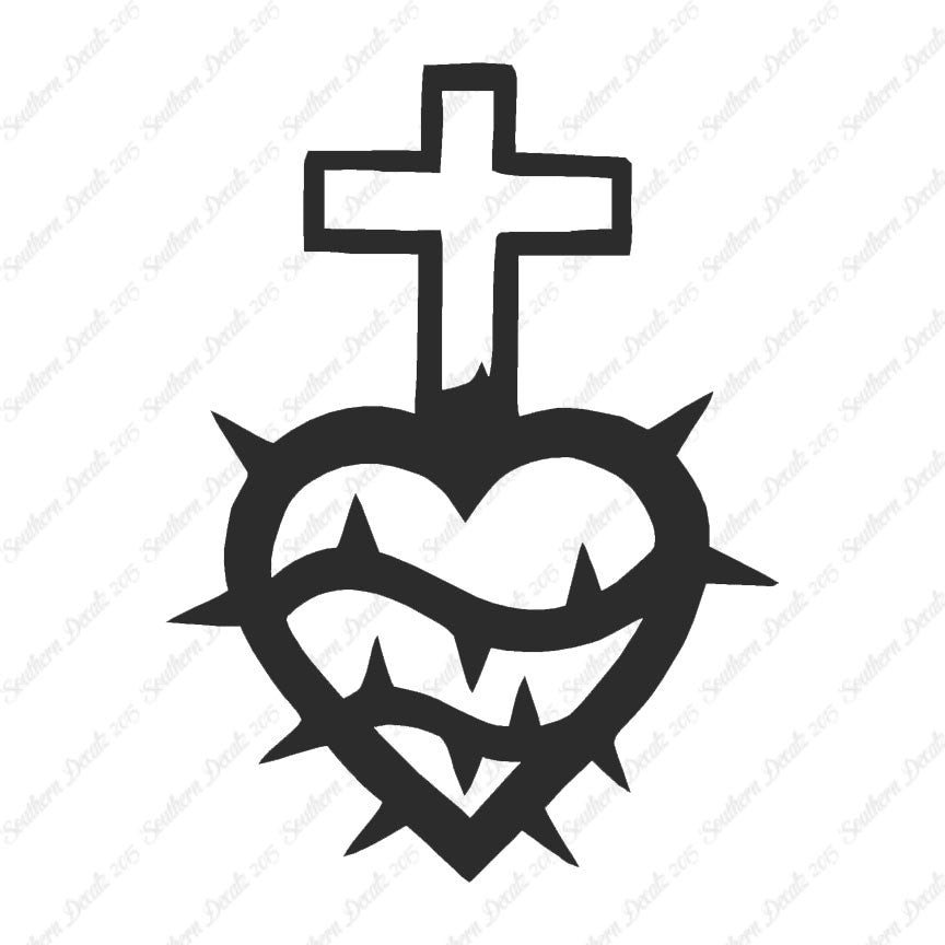 Cross Heart Barbed Wire