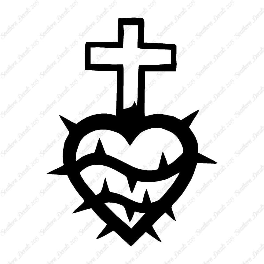Cross Heart Barbed Wire
