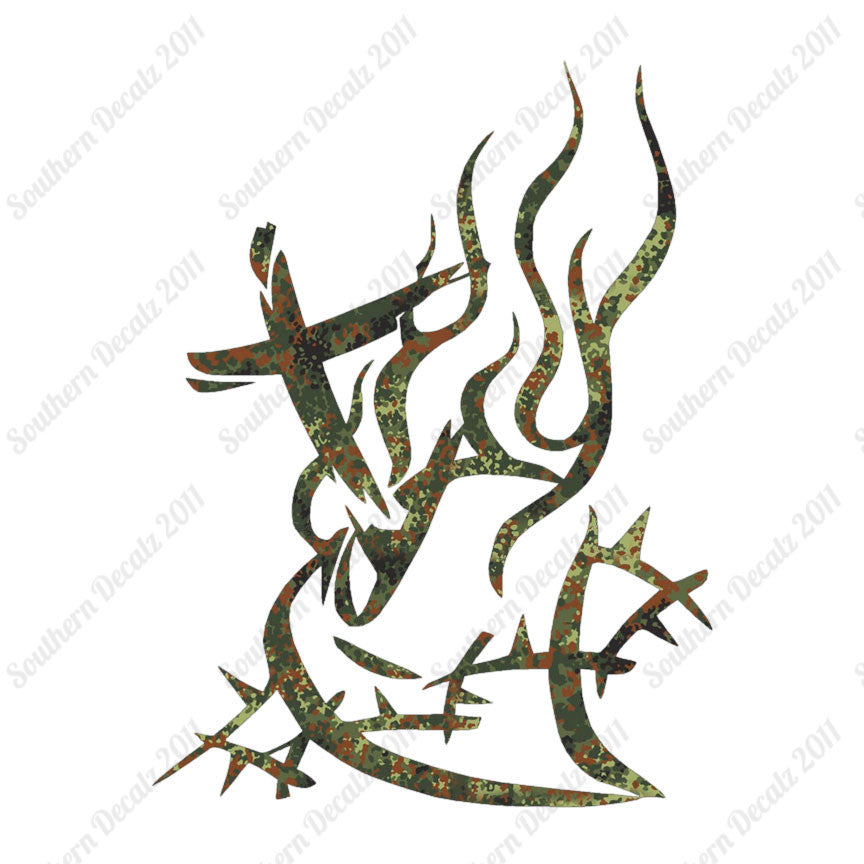 Barbed Wire Heart Cross