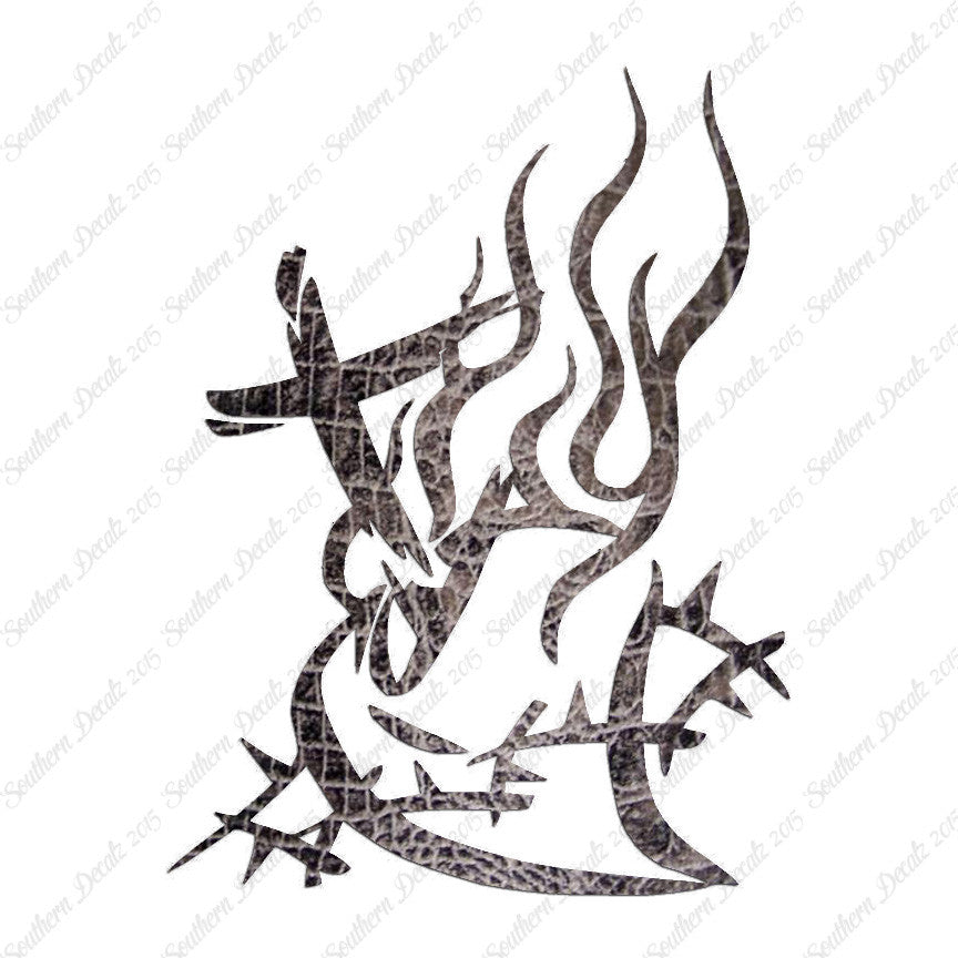 Barbed Wire Heart Cross
