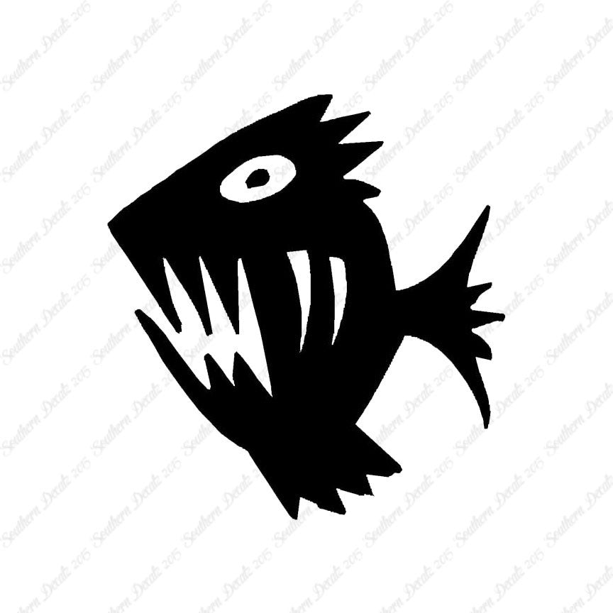 Piranha Fish Art Scary
