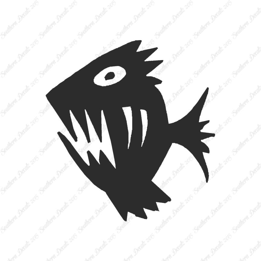 Piranha Fish Art Scary