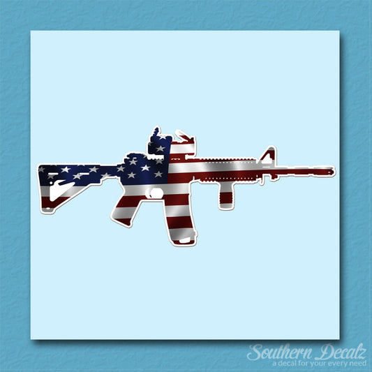 American Flag Ar15 Decal Sticker